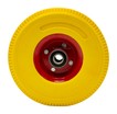 Колесо тачки жовте "4" 4.00-4 під вісь Ø20, пінополіуретанове. (Тип 2) фото westvelo.com