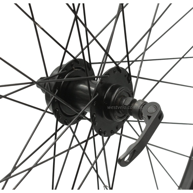 Колеса 28-29 перед+зад, обід 2-ний чорний, дисковий, втулка ST. на віночках, диск 6 болтів,ексцен+камери і покришки фото westvelo.com