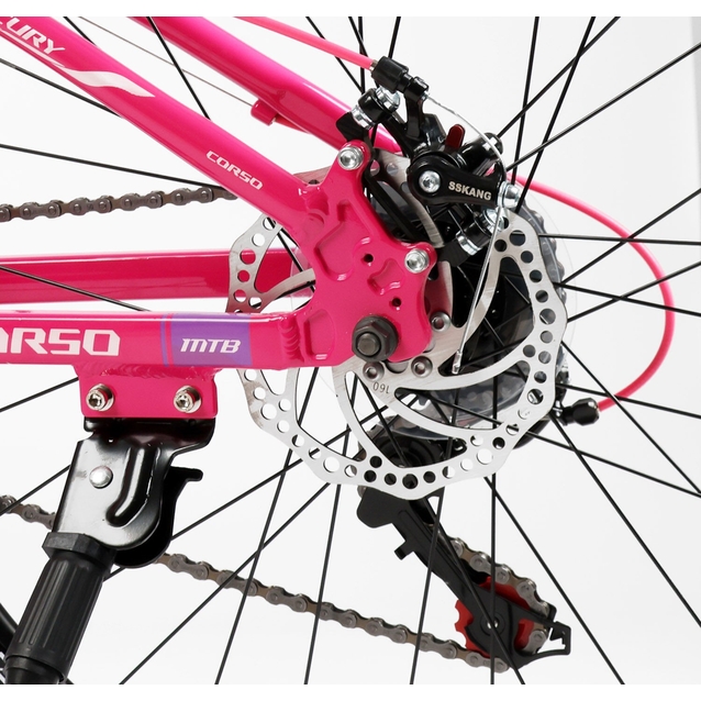 Велосипед 26 AL Corso «MERCURY» MR-26579 алюміній 13", (к-т SHIMANO) рожевий фото westvelo.com