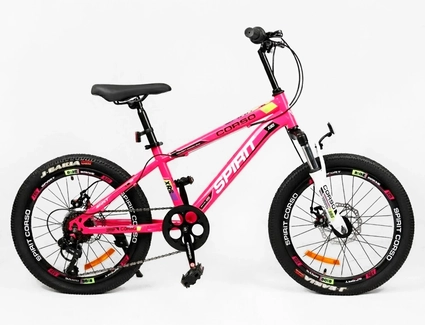 Велосипед 20 ST Corso «SPIRIT» ST-40822 сталь 11", (к-т SHIMANO) рожевий