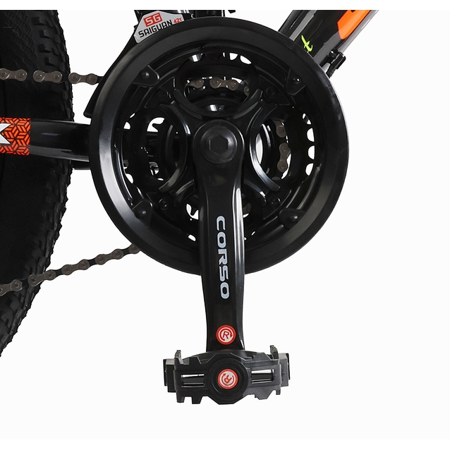 Велосипед 24 ST Corso «STARK» SK-24916 сталь 12", (к-т Saiguan) чорно-помаранчевий фото westvelo.com