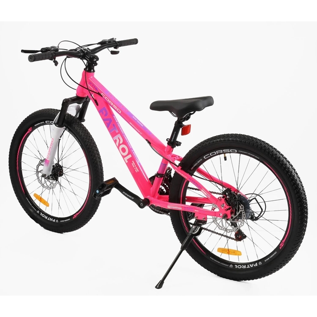 Велосипед 24 ST Corso «PATROL» PL-24319 сталь 11", (к-т SunRun) рожевий фото westvelo.com