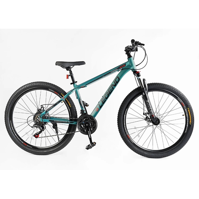 Велосипед 27.5 AL Corso «LEGEND» LG-27963 алюміній 15,5", (к-т SHIMANO) зелений фото westvelo.com
