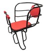 Крісло дитяче метал. на зад. багажник, чорно-червоне, з м'ягким сидінням з ручками фото westvelo.com