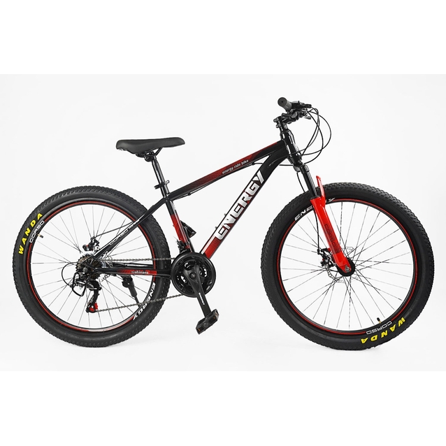 Велосипед 26 ST Corso «ENERGY» EN-26302 сталь 15", (к-т SHIMANO) чорно-червоний фото westvelo.com