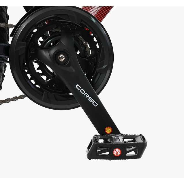 Велосипед 26 ST Corso «ENERGY» EN-26783 сталь 13", (к-т SHIMANO) чорно-червоний фото westvelo.com