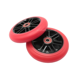 Колесо трюкового самоката "Skyper" (040) AL. Ø110мм, чорно-червоні