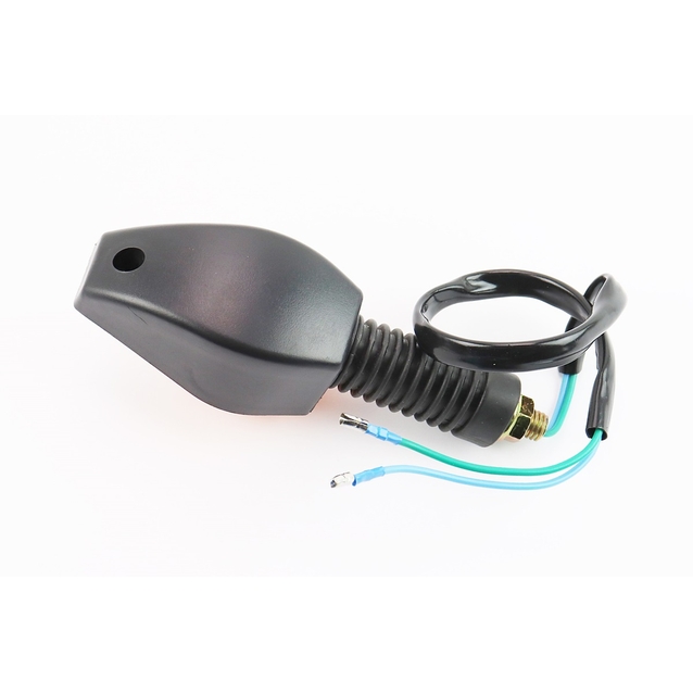 Поворот "Човник" чорний, довга ніжка, помаранчеве скло фото westvelo.com