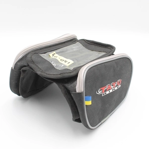 Сумка на раму + місце для телефону TATU-BIKE (В715) двосекційна, чорний