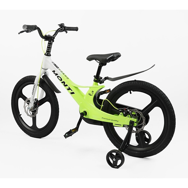 Дитячий велосипед 20 MG Corso «MONTI» MT-20790, магнієва рама, біло-салатовий фото westvelo.com