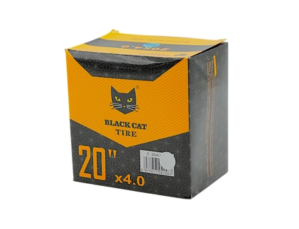 Камера 20-4.00. довгий ніпель AV 48mm BLACK CAT (FAT-BIKE)