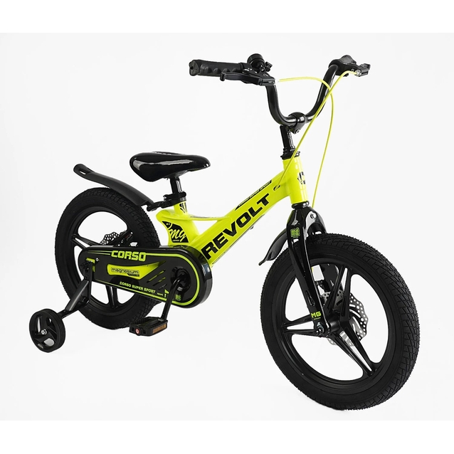 Дитячий велосипед 16 MG Corso «REVOLT» MG-16480, магнієва рама, жовтий фото westvelo.com