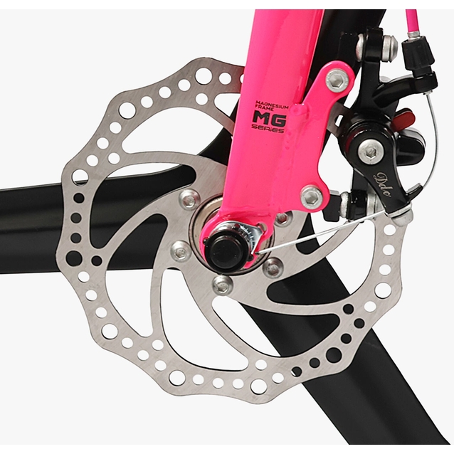 Дитячий велосипед 20 MG Corso «MONTI» MT-20002, магнієва рама, чорно-рожевий фото westvelo.com