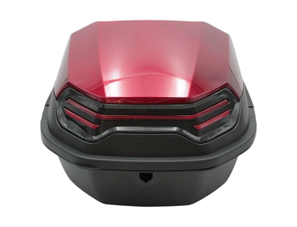 Кофр (багажник) для мотоцикла задній ROBIK 48 (390х390х290) 48L "JSBM" глянцевий, бордовий