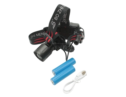 Ліхтар налобний на usb зарядку, NO-102-T6 один режим