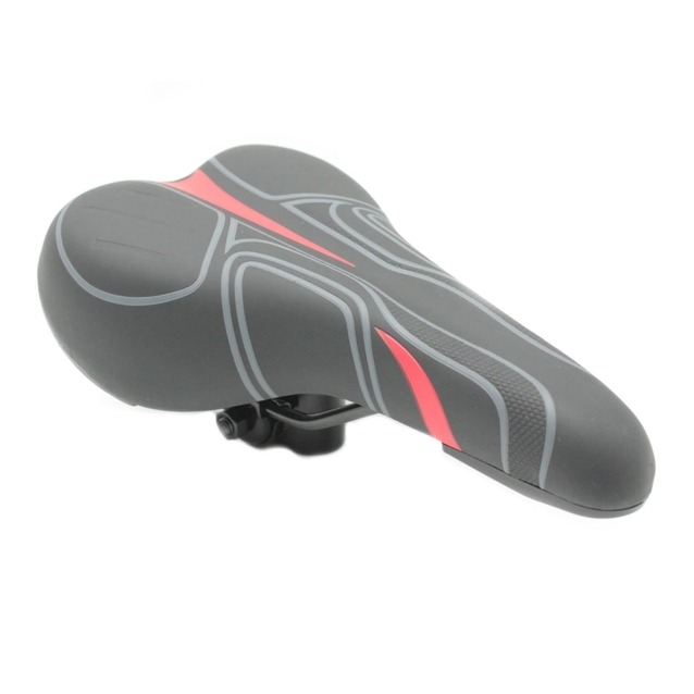 Сідло мтв 10-6 чорне матове з червоними вставками фото westvelo.com