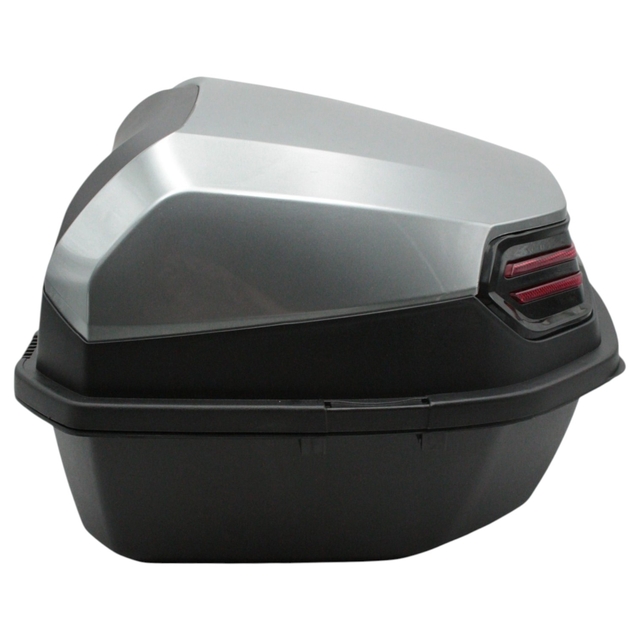 Кофр (багажник) для мотоцикла задній ROBIK 48 (390х390х290) 48L "JSBM" глянцевий, сірий фото westvelo.com