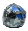 Мото шолом, трансформер (L 59-60) BLD-159 чорно-синій глянець з відкидними окулярами фото westvelo.com