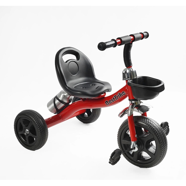 Дитячий велосипед 3-х колісний EVA (піна) Best Trike колеса 10-8, BS-12190 червоний, сталева рама, кошик, бутилочка фото westvelo.com