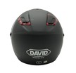 Мото шолом, відкритий (L) "DAVID" D018, чорний матовий з червоними вставками фото westvelo.com