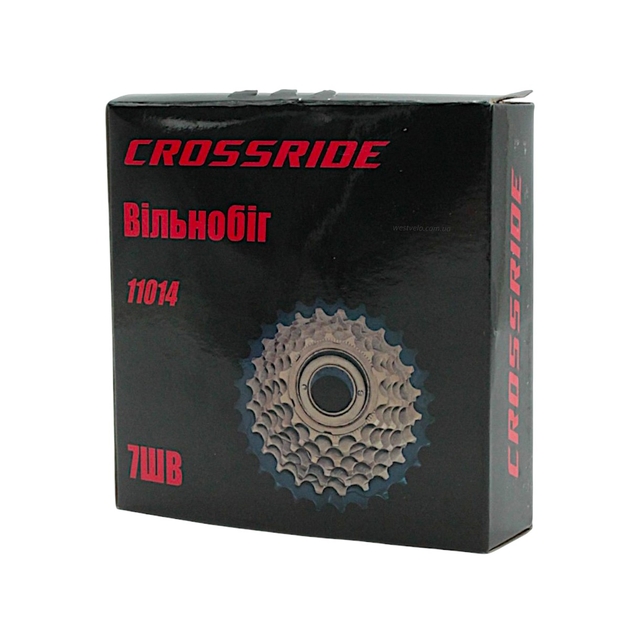 Зірка задня різьбова 7-рик CROSSRIDE CR-FW05 чорно-коричнева (14-28T) фото westvelo.com