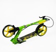 Самокат дитячий 2-х колісний, PU Best Scooter «FLASH» FL-20085 салатово-жовтий, Ø200mm, ручне гальмо, 1 амортизатор передній фото westvelo.com