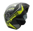 Мото шолом, трансформер (S 55-56) F2 158 Neon yellow, чорний, матовий з відкидними окулярами фото westvelo.com