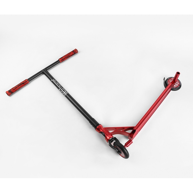Самокат трюковий Best Scooter «SNAKE-SKULL» 46409 червоний, HIC-система, пеги, AL диск та дека, колеса PU Ø110mm, ширина керма - 60 см фото westvelo.com