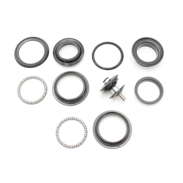 Рульовий набір мтв безрізьбовий чорний HEAD PAPTS (STD-11) Ø28.6 віночки з пелюстками напів-інтгр. фото westvelo.com