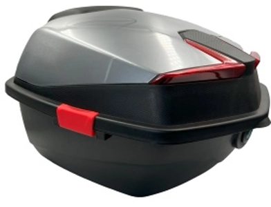 Кофр (багажник) для мотоцикла задній "A21" (41×41×29) чорно-сірий