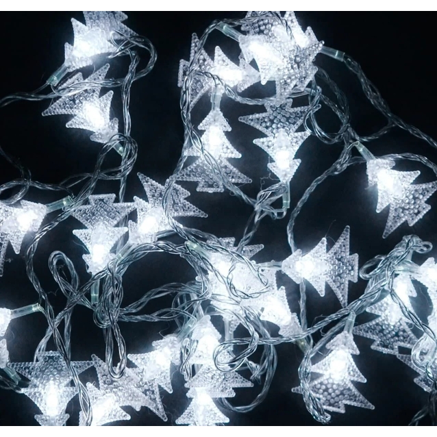 Гірлянда 5 м, 28 лампочок, «Ялинка» біла, від мережі 220V (C 23454-41) фото westvelo.com