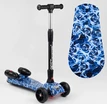 Самокат дитячий 3-х колісний, Best Scooter «MAXI» 46189 синій, колеса PU Ø120mm/40mm, парогенератором, МУЗИКА, ТУРБІНИ фото westvelo.com
