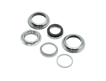 Рульовий набір мтв різьбовий, NECO H128N/CP Ø28.6 (1-1/8") напів-інтегр.віночки, нікель