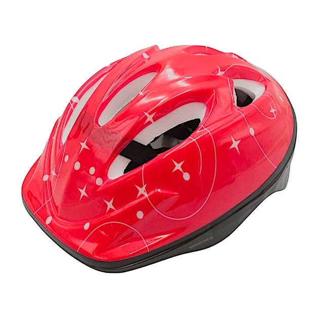 Вело шолом "TK Sport" 455 червоний з зірками фото westvelo.com