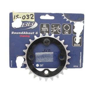 Зірка шатунів передня накладна AL BBB (7075-T6) (8-9s) (на 4/24Т/d-64mm) (Тайвань)