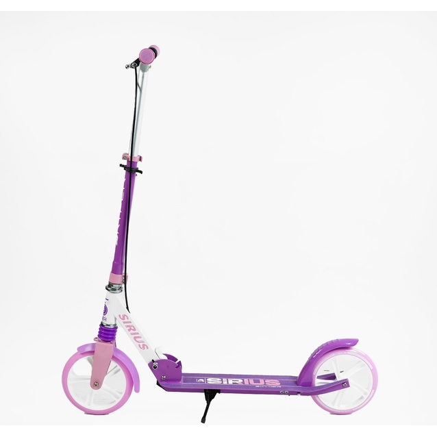Самокат дитячий 2-х колісний, PU Skyper «SIRIUS» S 78967 фіолетовий, Ø200mm, 1 амортизатор, ручне гальмо фото westvelo.com