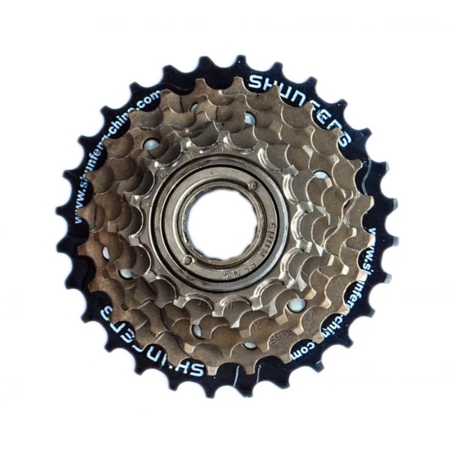Зірка задня різьбова 6-рик Shunfeng чорно-коричнева (14-28Т) фото westvelo.com