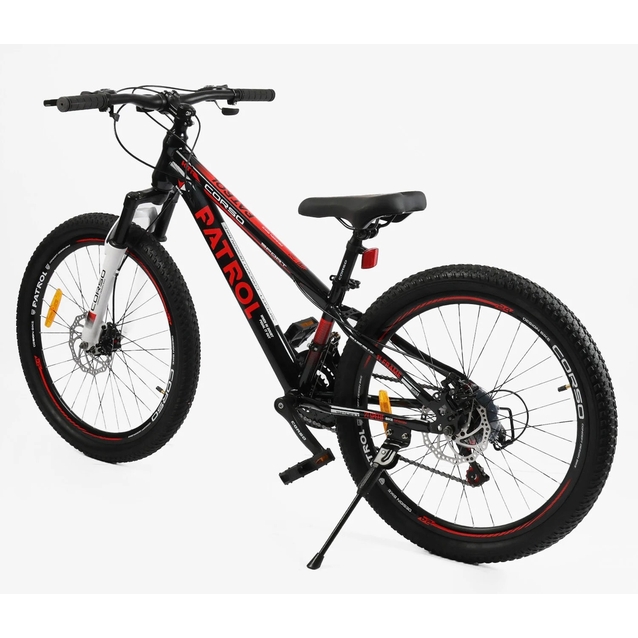 Велосипед 24 ST Corso «PATROL» PL-24165 сталь 11", (к-т SunRun) чорно-червоний фото westvelo.com