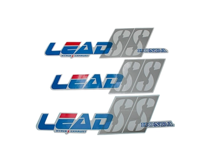 Наклейки "HONDA LEAD SS" (35х10см), синій