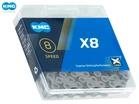 Ланцюг спорт 8 передач KMC X8 (EPT) нікель, пластик 116 ланок + замок (1/2 х 3/32) фото westvelo.com