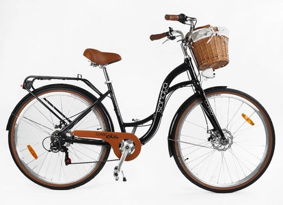 Міський велосипед 28 AL Corso «SONATA» SN-28033 алюміній 18", (к-т SHIMANO) чорний (+к/к/б)