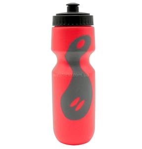 Фляга 650 ml, червоно-сіра, з гумовими вставками