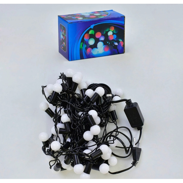 Гірлянда-штора світлодіодна 3м, 60 лампочок, довжина гілок 70 см, мультиколор, від мережі 220V (С 31313) фото westvelo.com