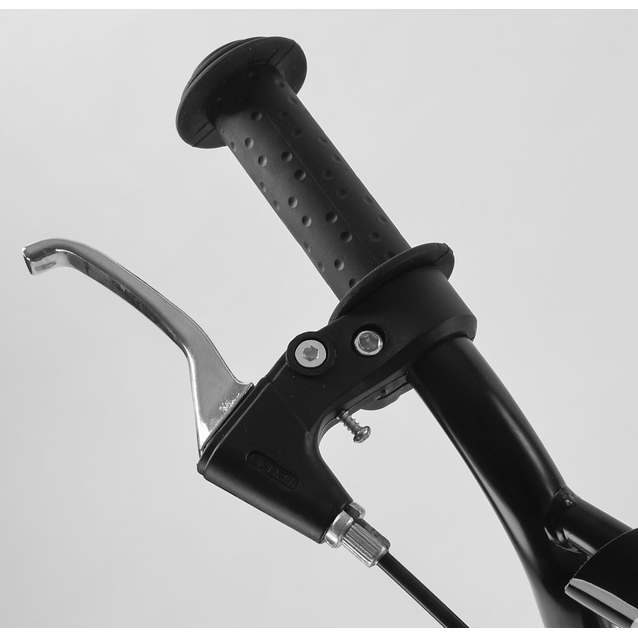 Самокат дитячий 2-х колісний, надувні колеса 12 Corso CR-T 9490 чорно-рожевий, ручне переднє гальмо фото westvelo.com