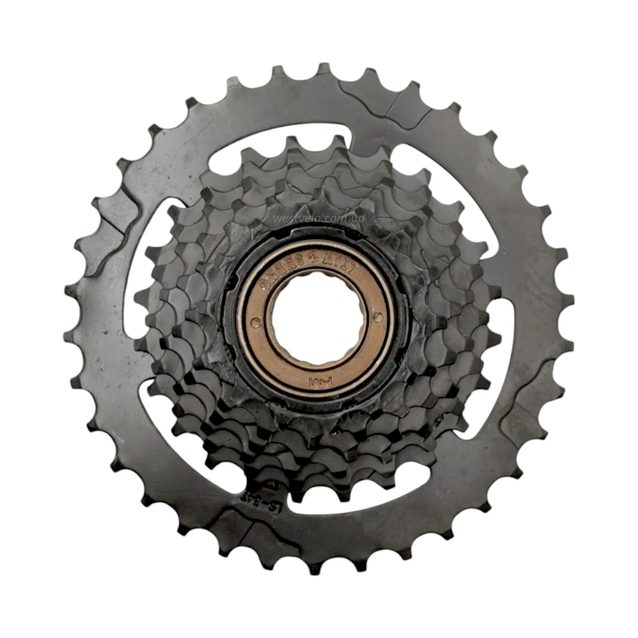 Зірка задня різьбова 7-рик Megarange, LIAN SHENG чорна (14-34T) фото westvelo.com