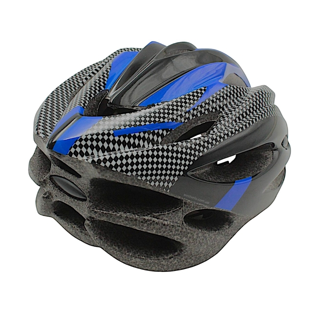 Вело шолом "TK Sport" 073 (56 см) з мигалкою, чорно-синій фото westvelo.com