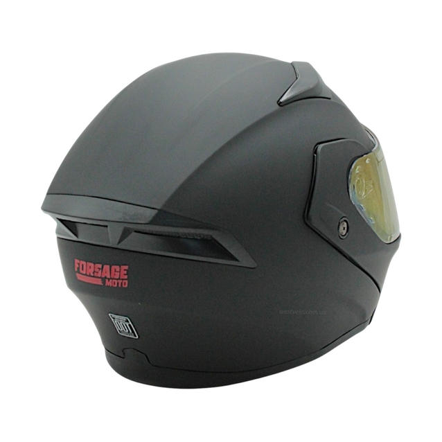 Мото шолом, трансформер (L) "92" чорний матовий, вмонтовані окуляри фото westvelo.com