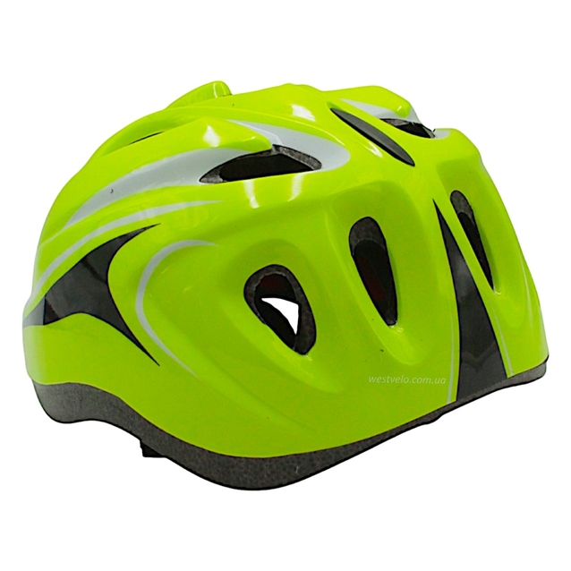 Вело шолом "TK Sport" 986 біло-салатовий фото westvelo.com