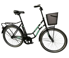 Міський велосипед 28 ST Mustang «RETRO OLD» жіноча рама 19", чорно-зелений