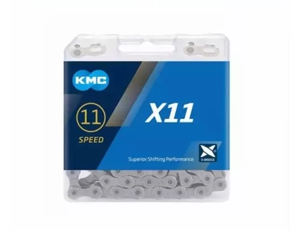 Ланцюг спорт. 11 передач KMC Х11 сірий (1/2x11/128x118L) + замок